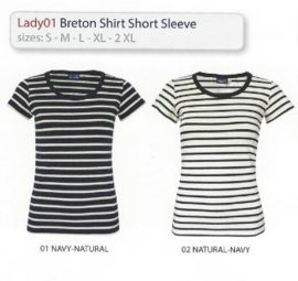 Lady 01: Breton Shirt Short Sleeve