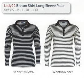 Lady 22: Breton Shirt Long Sleeve Polo
