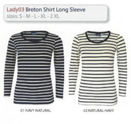 Lady 03:  Breton Shirt Long Sleeve