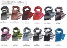 A 02: Adult Classic Breton Scarf 2 color