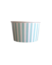 Blauwe gestreept dessertpotjes 5 stuks