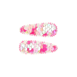 Pink glitter haarspeldjes
