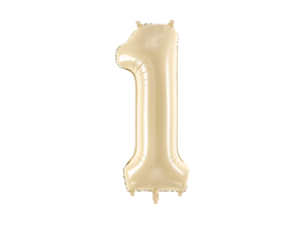 Party Deco beige cijfer 72 cm (altijd op voorraad)