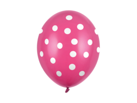 Fushia dots 6 stuks