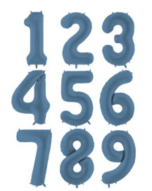 Party Deco navy cijfer 86 cm ( altijd op voorraad)