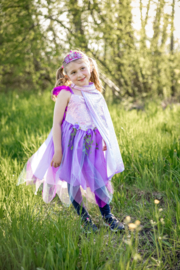 Lila sequin cape