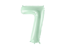 Party Deco mint cijfer 72 cm ( altijd op voorraad)