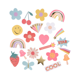Meri meri shaped happy icon sticker
