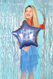 Party Deco blue Happy Birthday ster