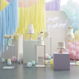 Pastel streamer backdrop
