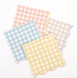Meri Meri Gingham servetten 20 stuks
