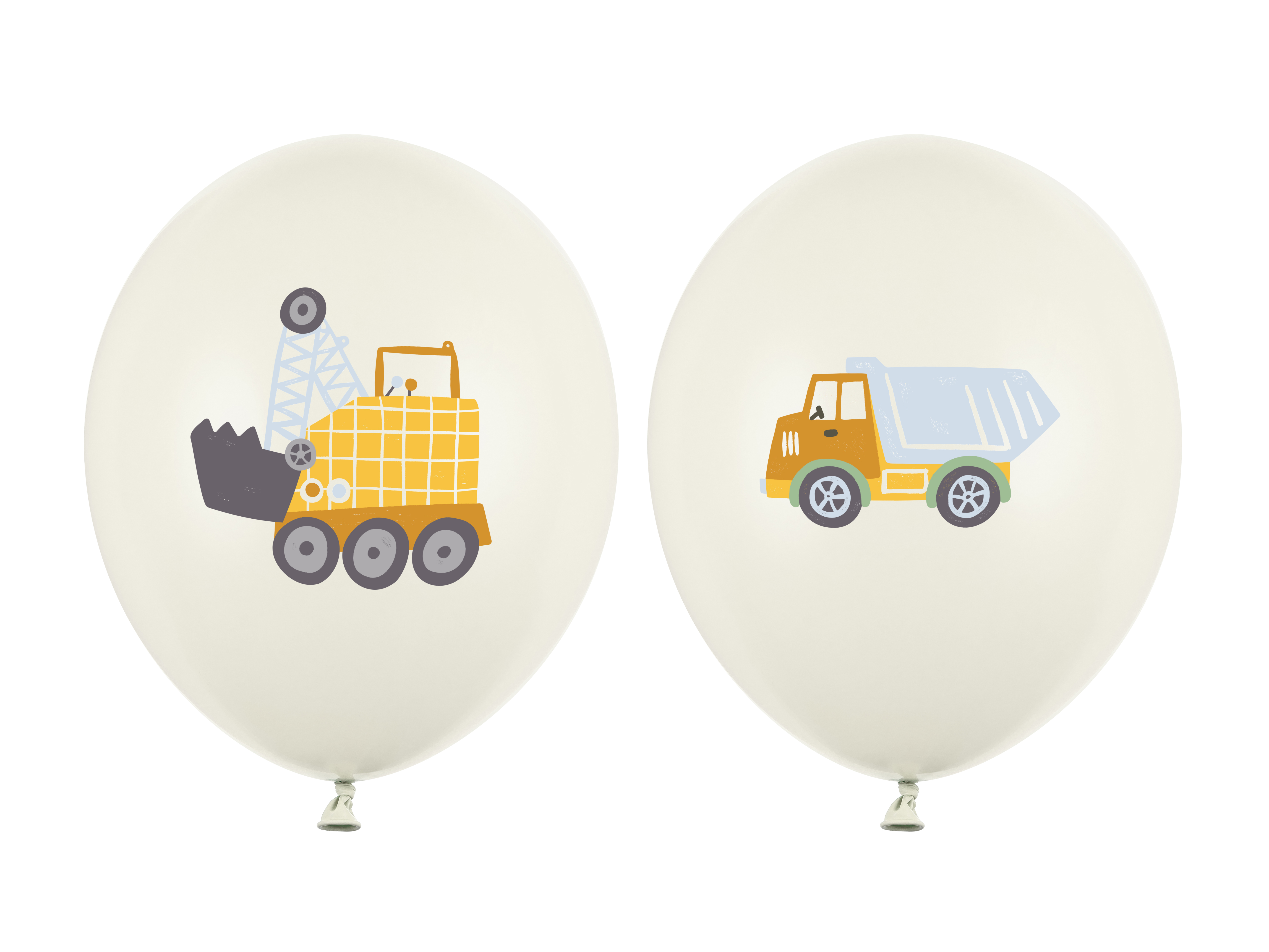 Party Deco Vehicles construction ballon 6 stuks
