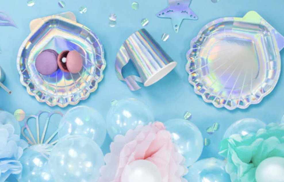 Party deco schelp bordjes