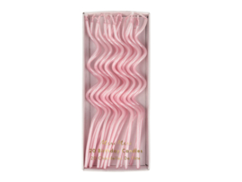 Meri Meri swirly pink kaarsjes