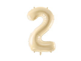 Party Deco beige cijfer 72 cm (altijd op voorraad)