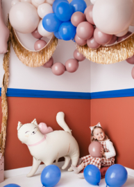 Party Deco Kat met roze strik