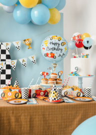 Party Deco Happy Birthday race car