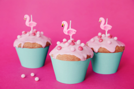 Flamingo kaarsjes