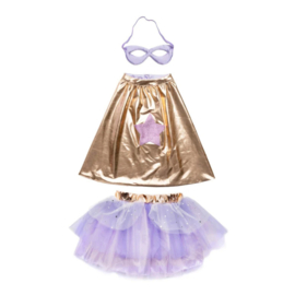 Super girl lila gold outfit