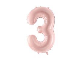 Party Deco roze cijfer 72 cm (altijd op voorraad)