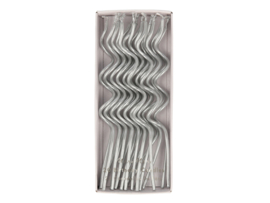 Meri Meri silver swirl kaarsjes