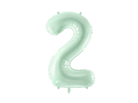 Party Deco mint cijfer 72 cm ( altijd op voorraad)