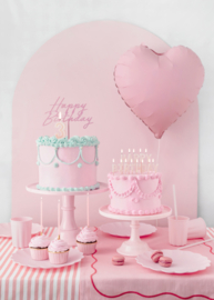 Party Deco matte lichtroze hartje