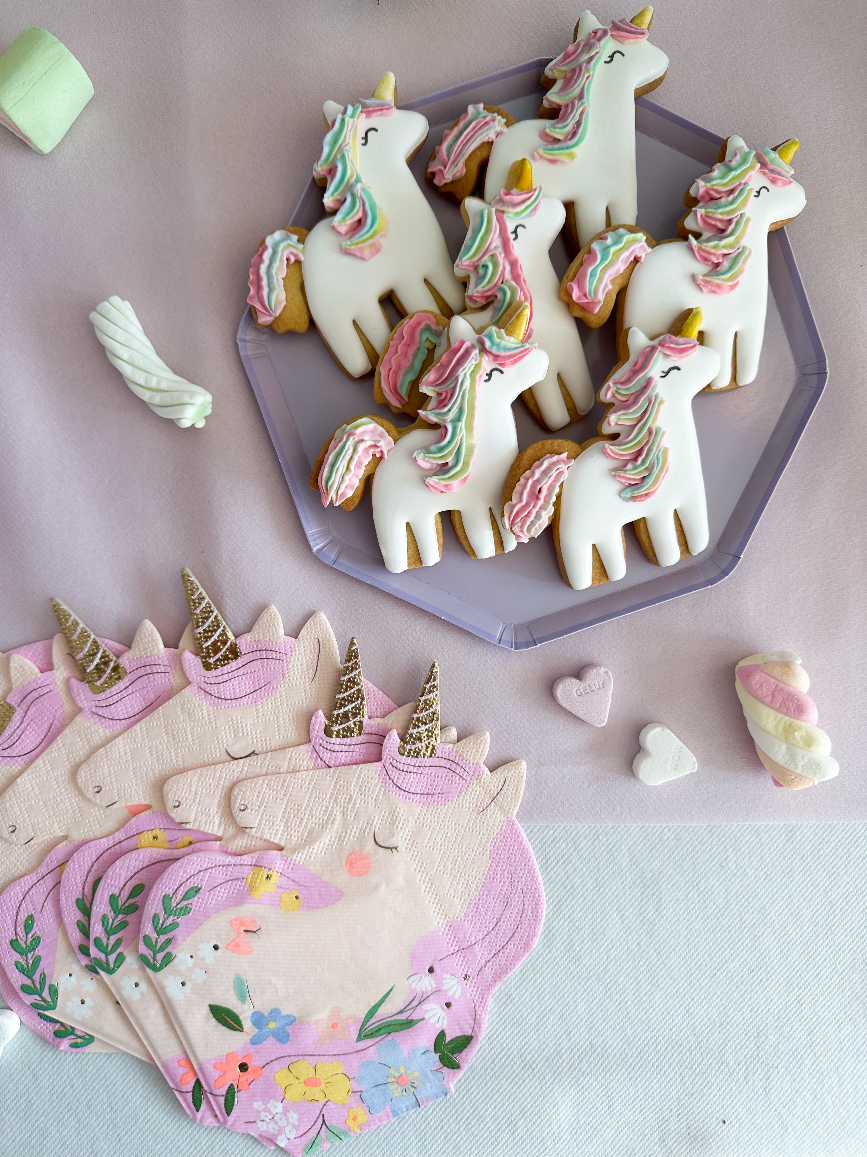 Meri Meri Meadow unicorns bordjes