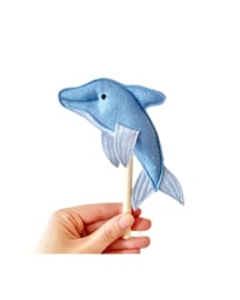 Magical dolphin cake topper