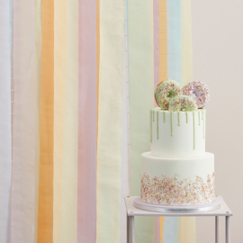 Pastel streamer backdrop