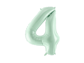 Party Deco mint cijfer 72 cm ( altijd op voorraad)