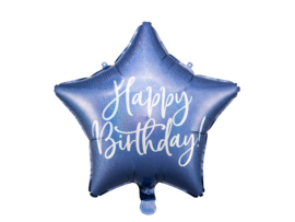 Party Deco blue Happy Birthday ster