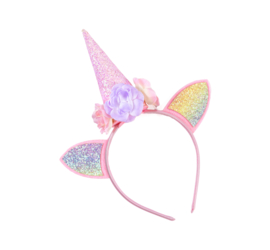 Rainbow unicorn cape & haarbandje