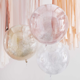 Mixed glitter orb ballonnen