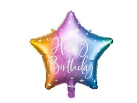 Party deco rainbow Happy Birthday ster