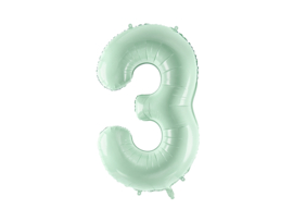 Party Deco mint cijfer 72 cm ( altijd op voorraad)