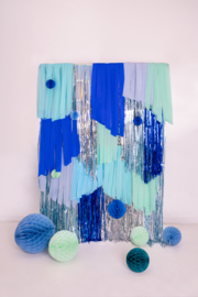 Crepe papier blue