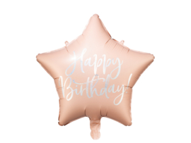 Party Deco pink happy birhday ster