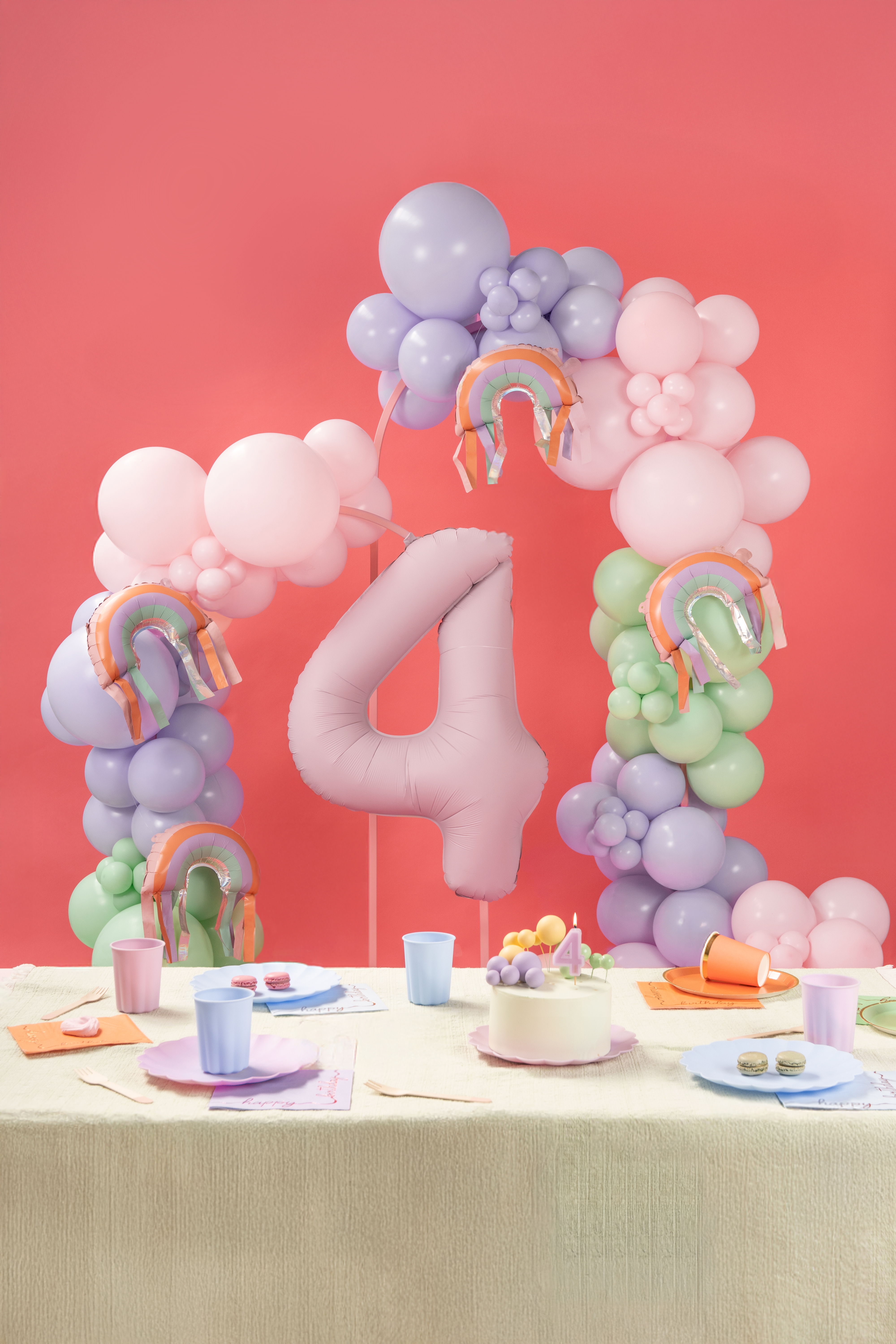 Party deco regenboogjes  3 stuks