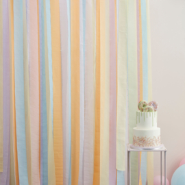 Pastel streamer backdrop