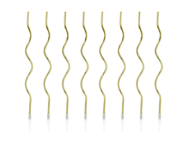 Curly gouden kaarsjes