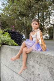 Super girl lila gold outfit