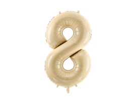 Party Deco beige cijfer 72 cm (altijd op voorraad)