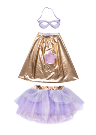Super girl lila gold outfit