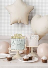 Party Deco beige hartje mat