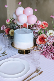 Roze ballonnen cake topper