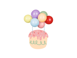 Regenboog ballonnen cake topper