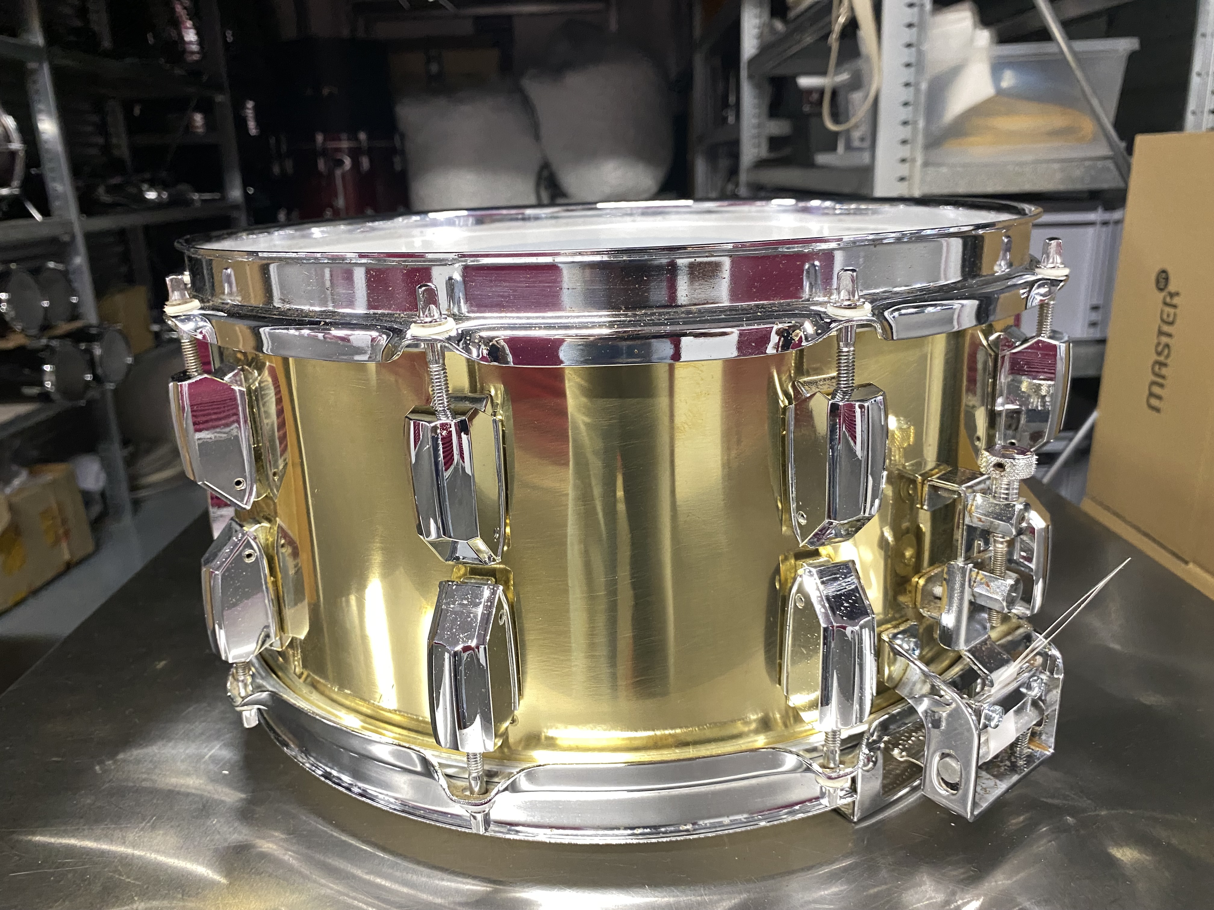 Pearl B-714DX GLX brass snare 14x6.5”