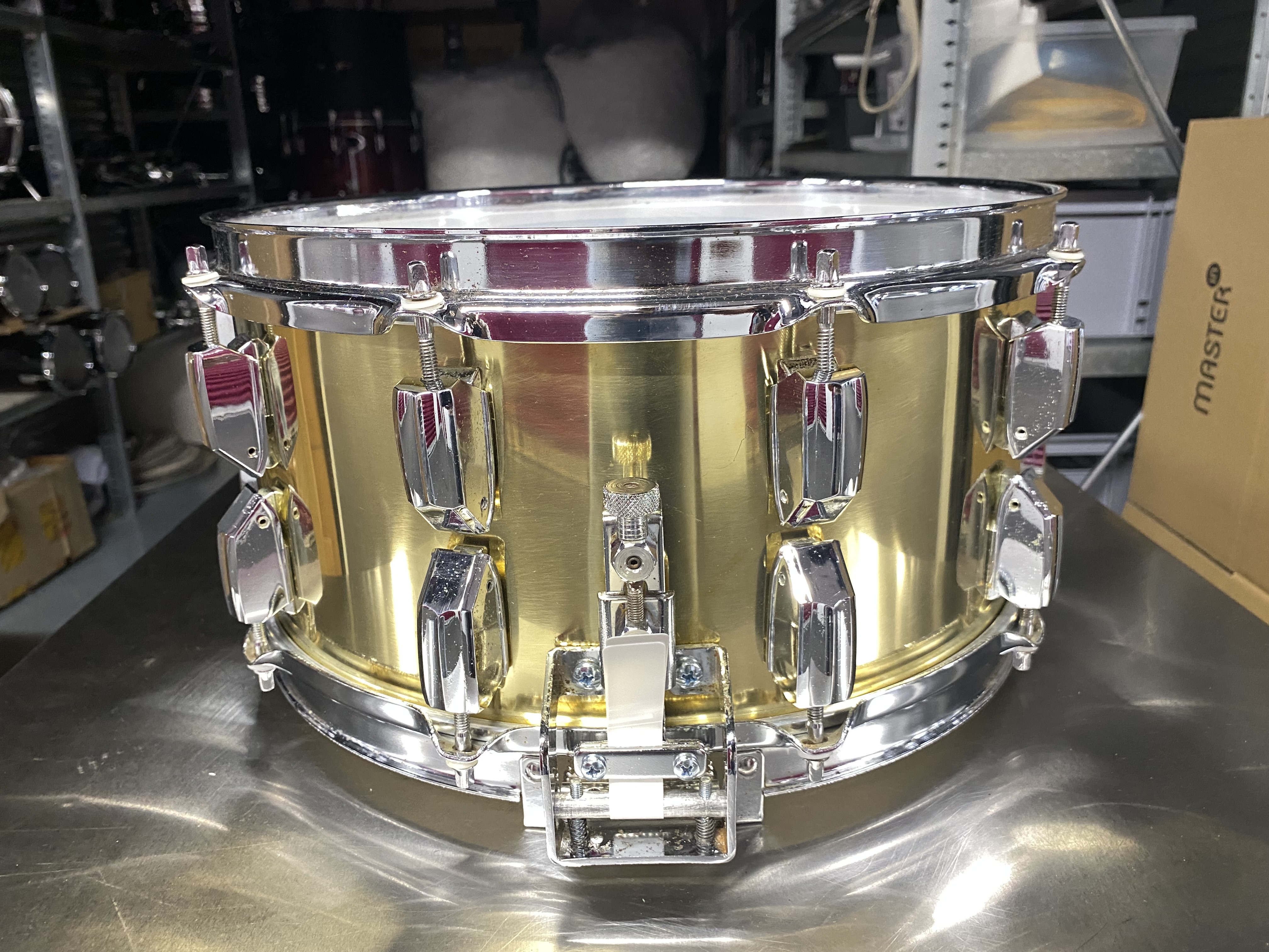 Pearl B-714DX GLX brass snare 14x6.5”