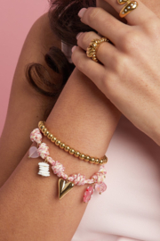 Touwbedel-Armband Hart